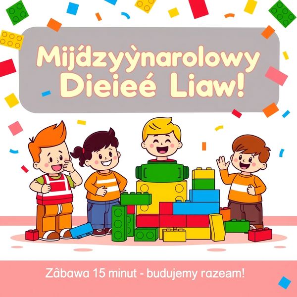 Plakat powitalny: Międzynarodowy Dzień Lego