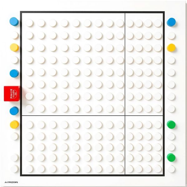 Plansza do budowania (A4) — mata z polami