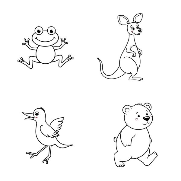 Karty "Zwierzęta z książek" (kolorowanki)