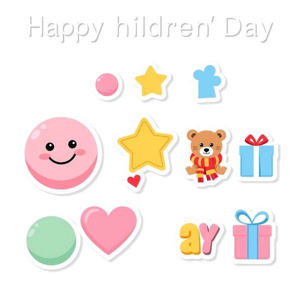 Arkusz naklejek — małe pamiątki Dnia Dziecka