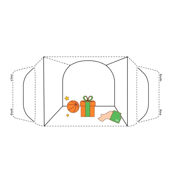 Szablon tunelu kartonowego — wytnij i złoż