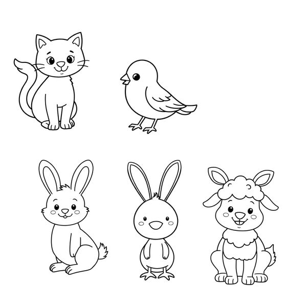 Zestaw kolorowanek — zwierzęta