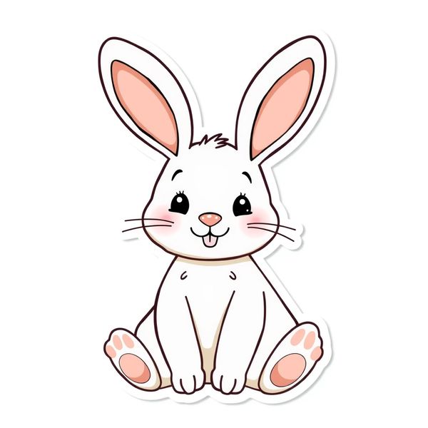 Królik — duży obrazek do wycięcia