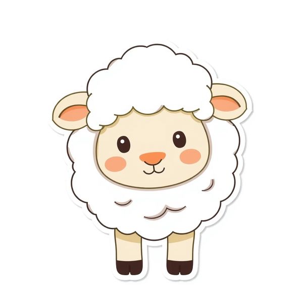 Owca — duży obrazek do wycięcia