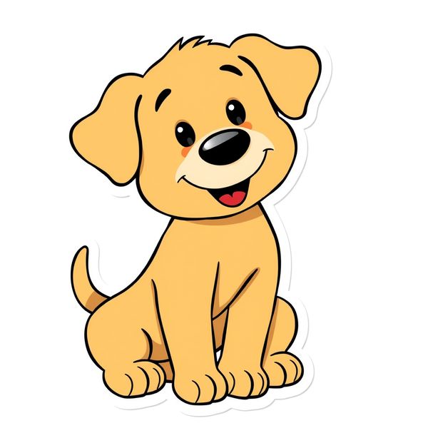 Pies — duży obrazek do wycięcia