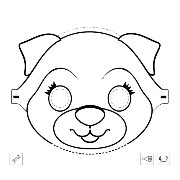 Maska psa — szablon do druku