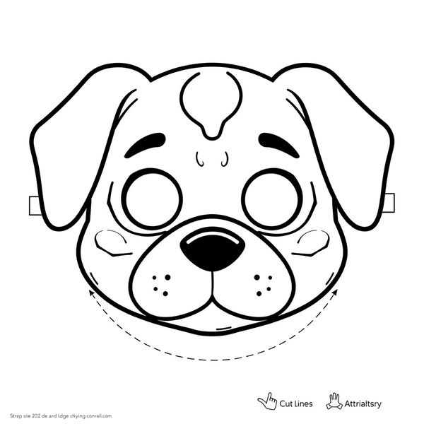 Maska psa — szablon do druku