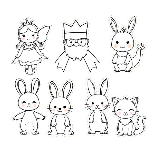 Szablony pacynek — arkusz do druku