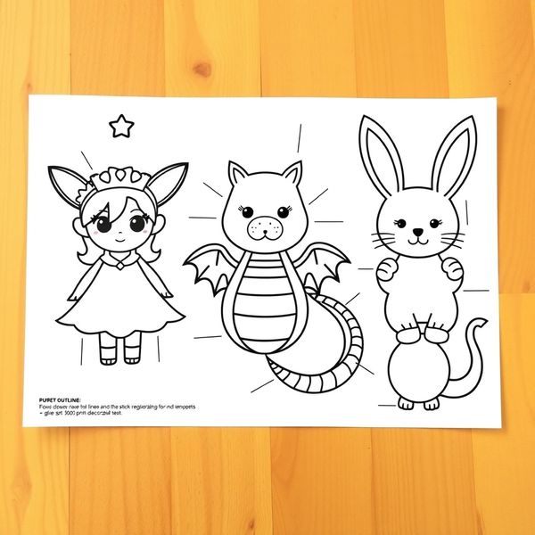 Szablony pacynek — arkusz do druku