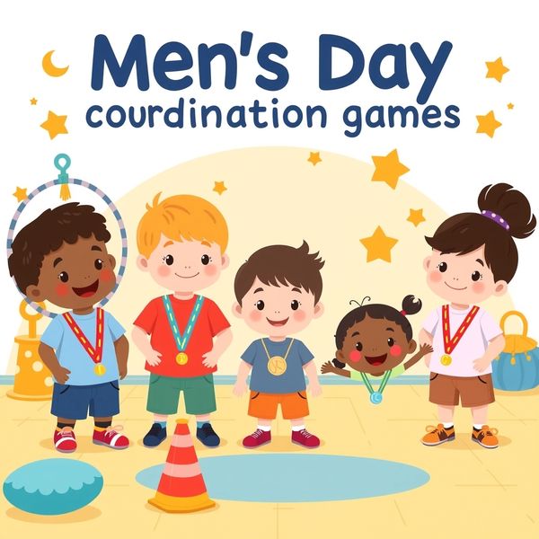 Baner: Dzień Mężczyzn — zabawy koordynacyjne
