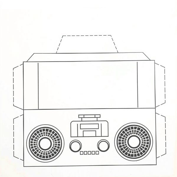 Szablon mini radia do druku