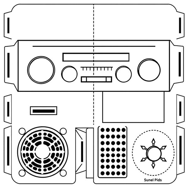 Szablon mini radia do druku