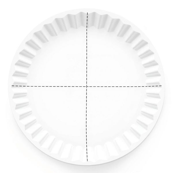 Szablon papierowego talerzyka do wycięcia
