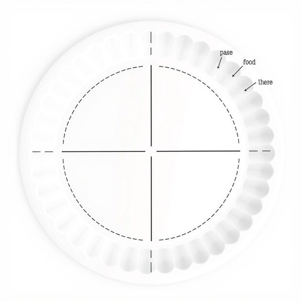 Szablon papierowego talerzyka do wycięcia