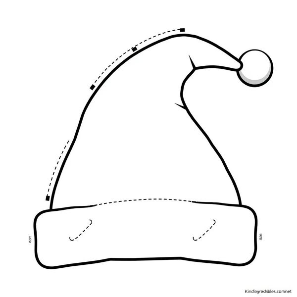 Szablon czapeczki mikołajowej