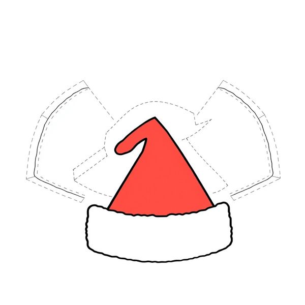 Szablon czapeczki mikołajowej