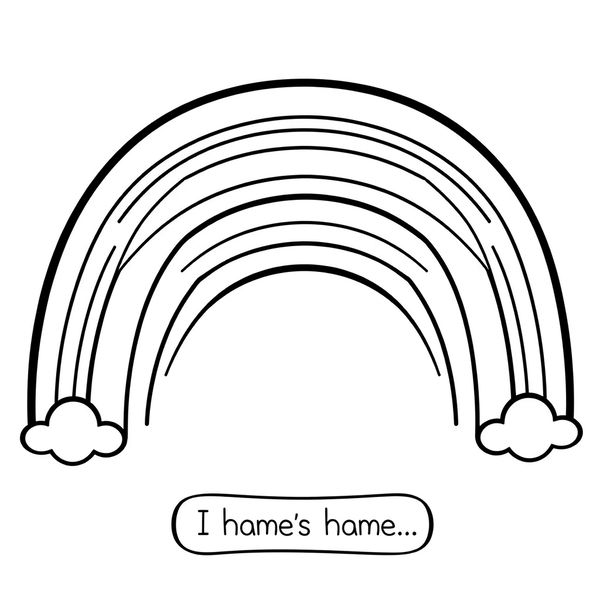 Kolorowanka – Tęcza z grubymi pasami