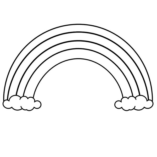 Kolorowanka – Tęcza z grubymi pasami