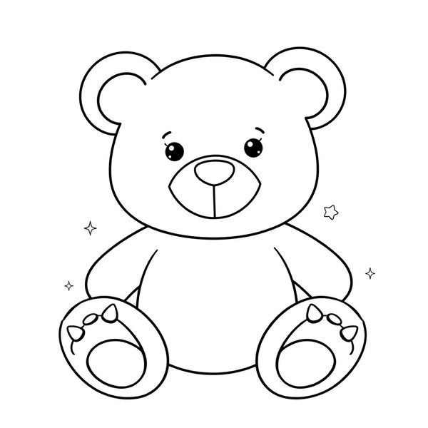 Kolorowanka: Prosty miś do kolorowania