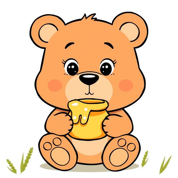 Strona z dużymi ilustracjami — 1 (Miś)