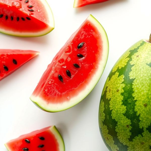 Duży plaster arbuza — obraz edukacyjny