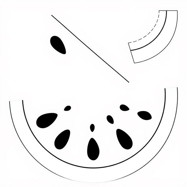 Szablon plasterka arbuza do wycięcia