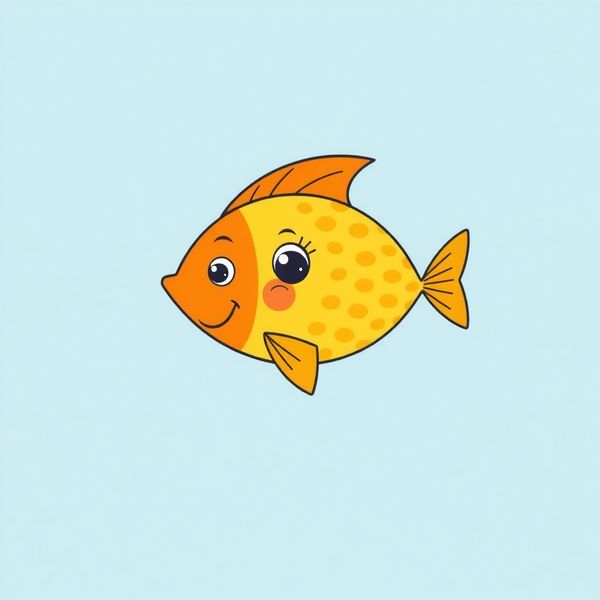 Plakat dużej kolorowej rybki