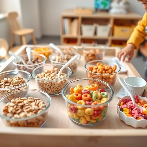 Taca sensoryczna z płatkami