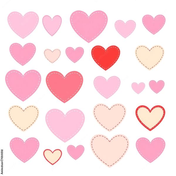 Szablon: papierowe serduszka do wycięcia