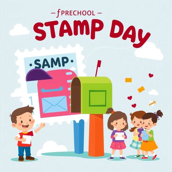 Plakat: Dzień Znaczka Pocztowego