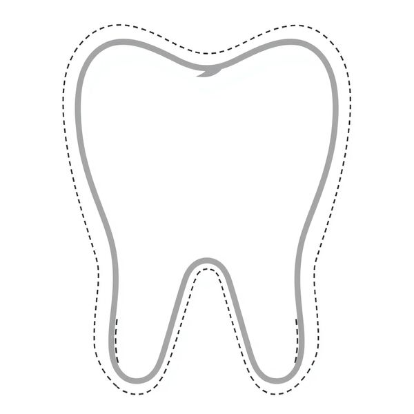 Szablon dużego zęba do wycięcia