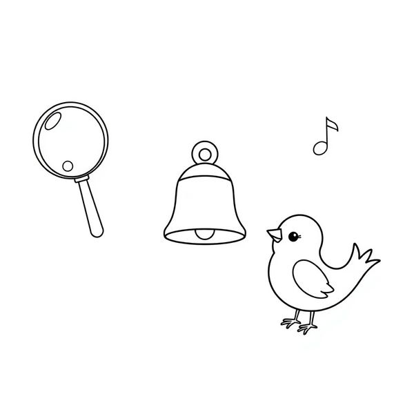 Strona kolorowanka — instrumenty i nutki