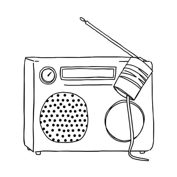 Strona kolorowanka — radio i mikrofon