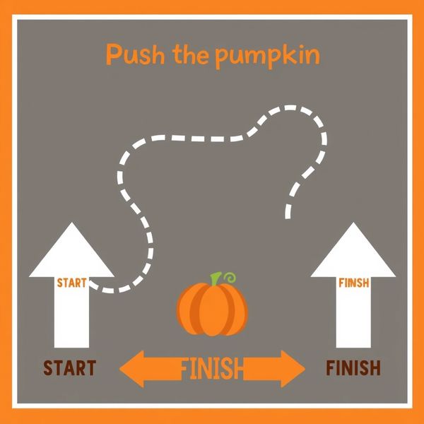 Szablon strzałek i trasy — przesuwanie dyni