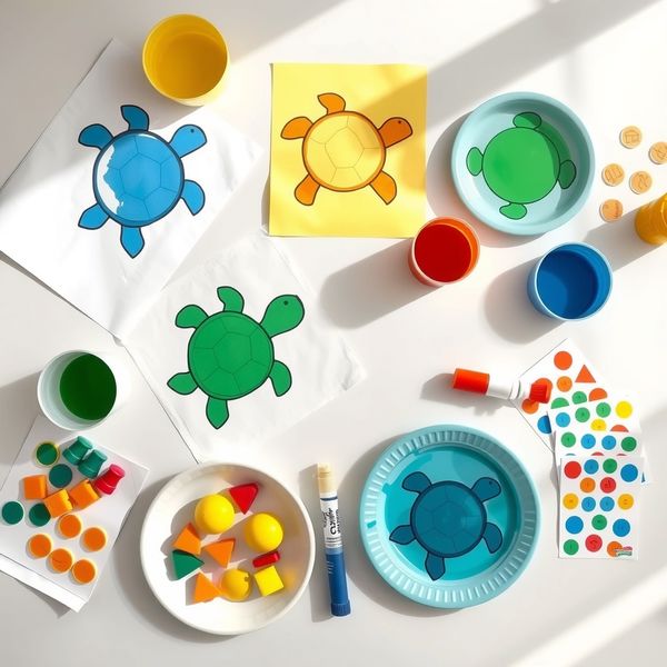 Zestaw do stemplowania na stoliku — przygotowanie stanowiska