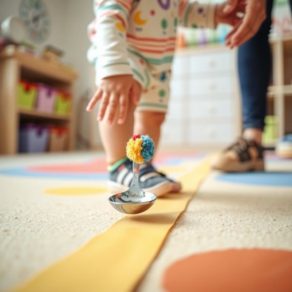 Stacja 1 — Most łyżeczkowy (balans z łyżeczką)