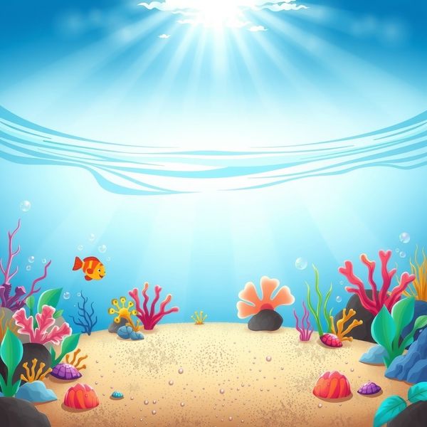 Tło scenografii: Podwodny krajobraz