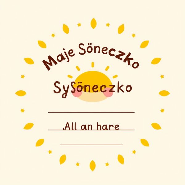 Dyplomik 'Małe Słoneczko' — naklejka/pamiątka