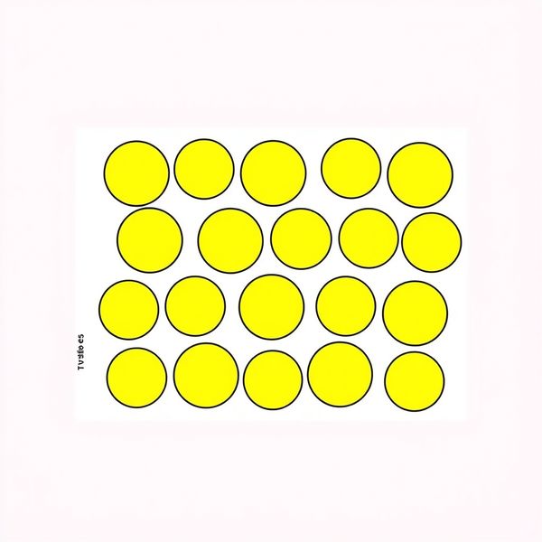 Żółte papierowe krążki — szablon do wycięcia