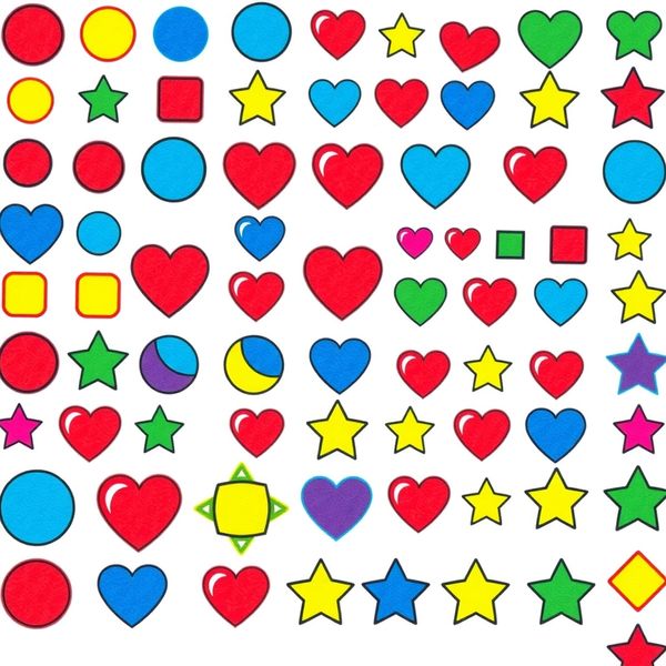 Arkusz naklejek (małe kształty)