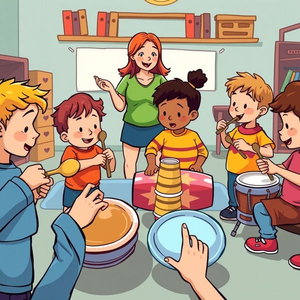 Rytmy pizzy — dzieci grają perkusyjnie