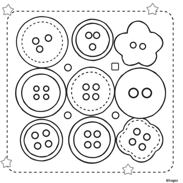 Strona kolorowanki: Wielkie guziki