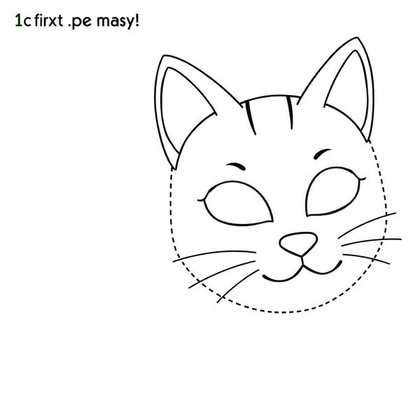 Maska kota — szablon do wycięcia