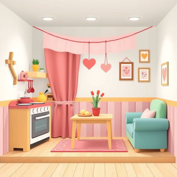 Tło sceny z kartonu — gotowy projekt