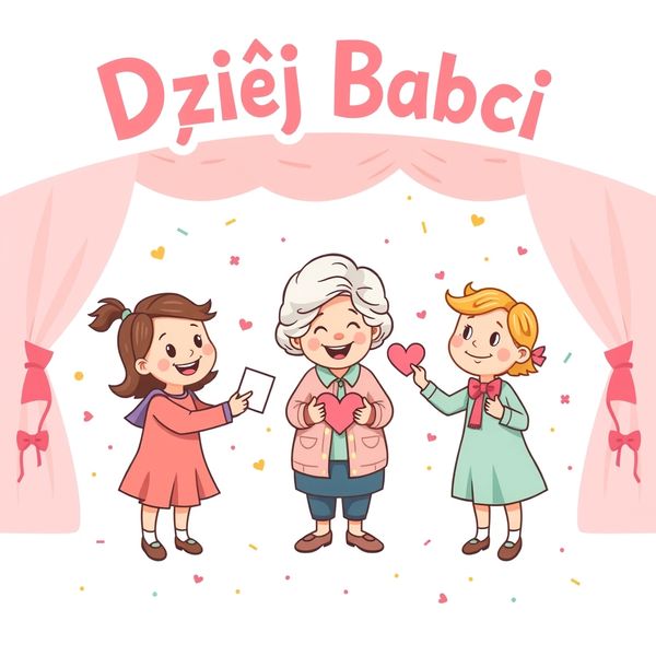 Plakat przedstawienia „Dzień Babci”