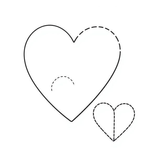 Szablon papierowego serduszka