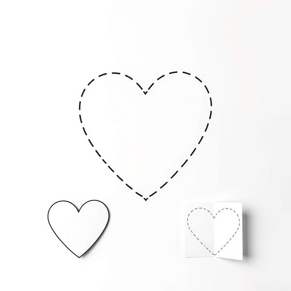 Szablon papierowego serduszka
