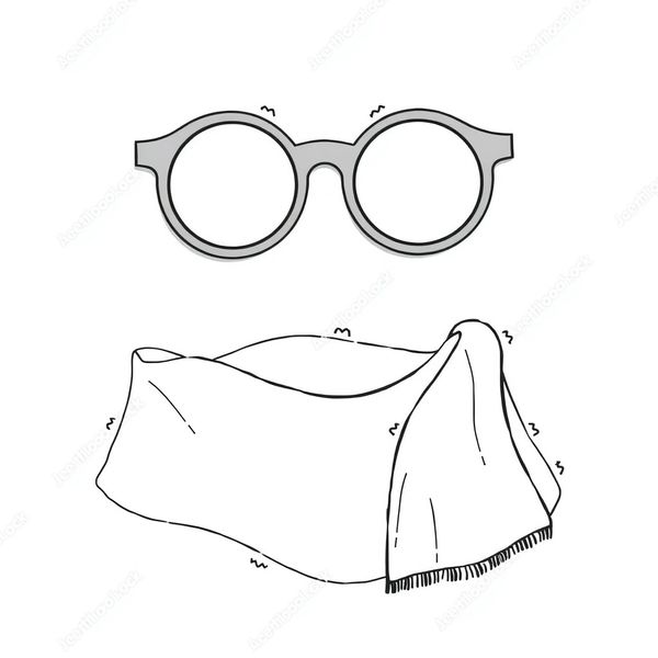 Szablony: okulary z papieru i apaszka dla 'babci'
