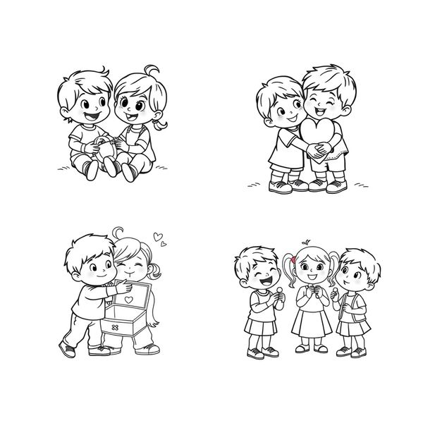 Kolorowanka: Uśmiechowe scenki