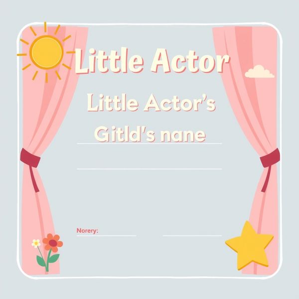 Dyplom uczestnictwa — Mały Aktor